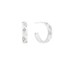 Medium Silver Hoop Earrings with Stars - Lulu + Belle Jewellery