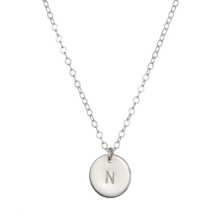 Medium Sterling Silver Initial Necklace - Lulu + Belle Jewellery