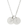 Medium Sterling Silver Initials Necklace Script - Lulu + Belle Jewellery