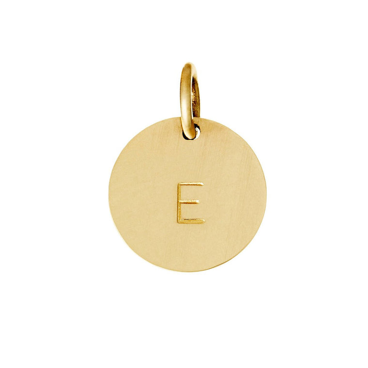 Midi 9kt Solid Gold Initial Disc - Lulu + Belle Jewellery