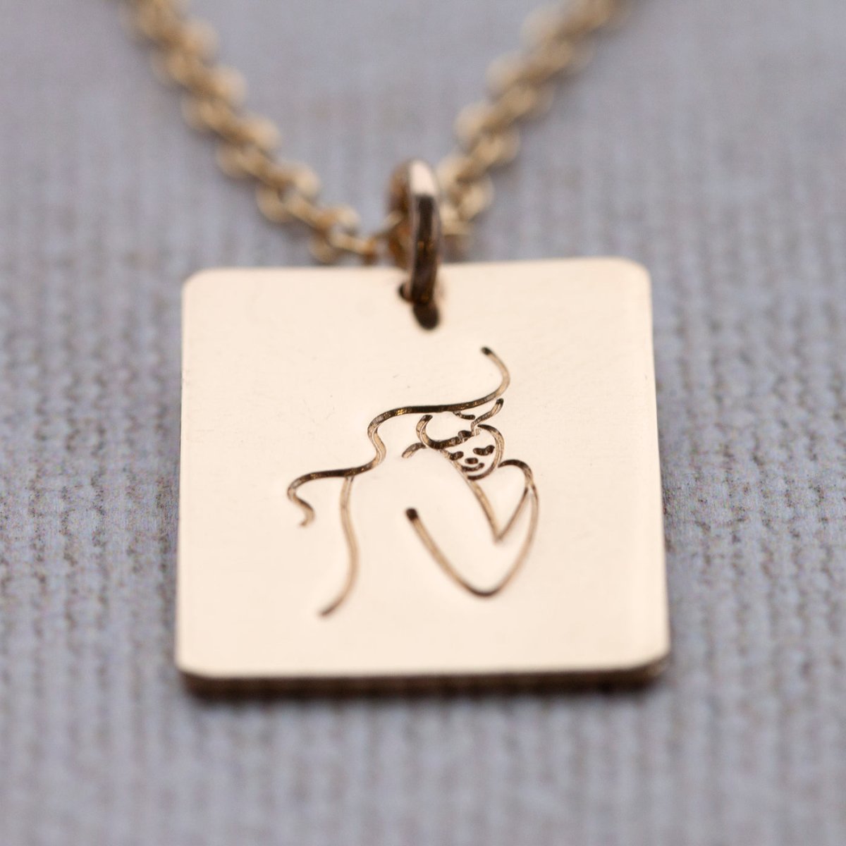 Mum and Baby Necklace Gold or Silver - Lulu + Belle Jewellery