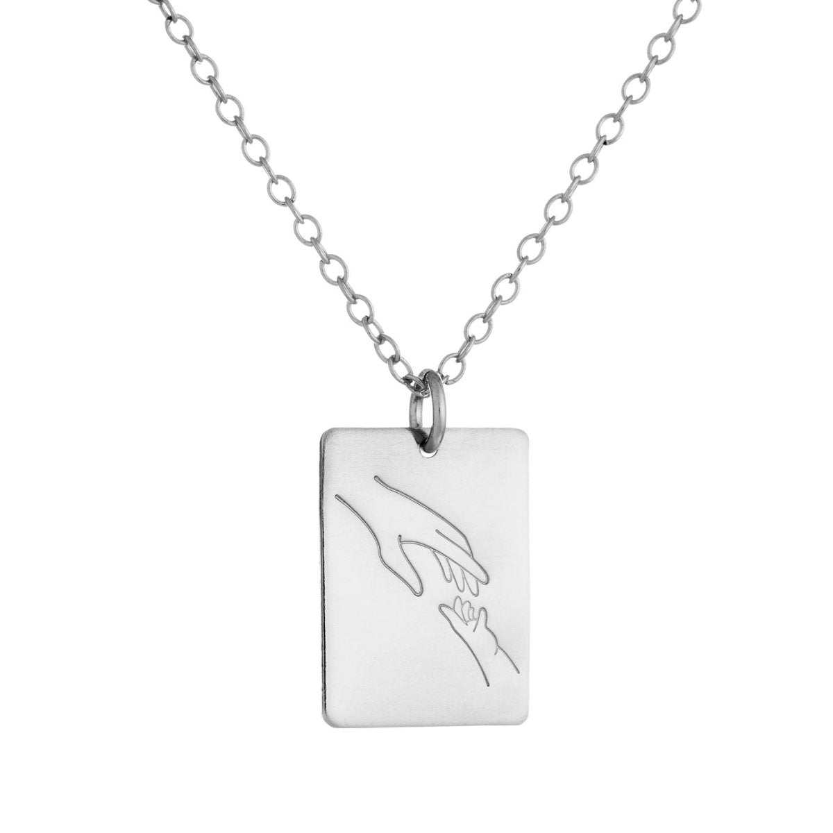 Mum and Child Hands Illustration Necklace - Lulu + Belle Jewellery