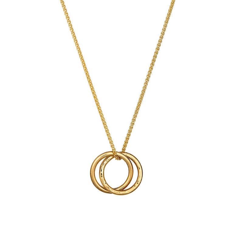 'Our Lives Intertwined' - 9kt Gold Interlinking Circles Necklace - Lulu + Belle Jewellery