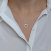 'Our Lives Intertwined' - Interlocking Circles Necklace Silver - Lulu + Belle Jewellery