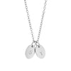 Oval initial necklace two or more discs silver - Lulu + Belle Jewellery