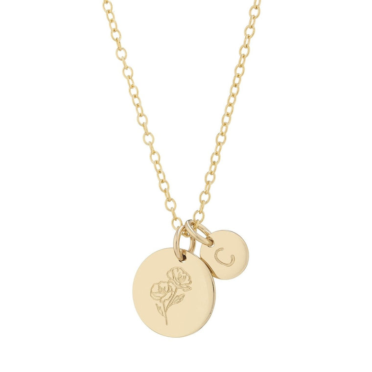 Poppy initial necklace gold - Lulu + Belle Jewellery