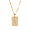 Rectangular Necklace with Initial - Lulu + Belle Jewellery