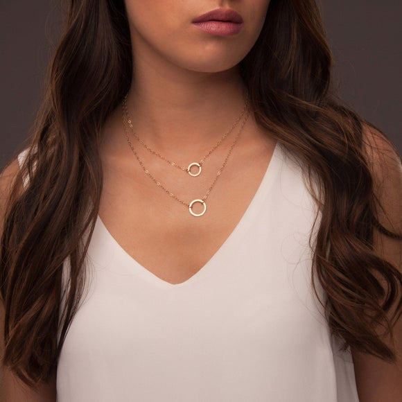 Rolled Gold Layered Karma Necklace - Lulu + Belle Jewellery