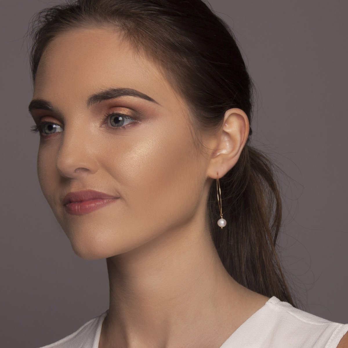 Silver Freshwater Pearl Drop Earrings - Lulu + Belle Jewellery