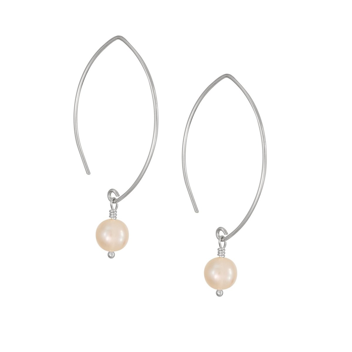 Silver Freshwater Pearl Drop Earrings - Lulu + Belle Jewellery