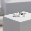 Silver Hoop Earrings with Stars - Lulu + Belle Jewellery