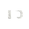 Silver Hoop Earrings with Stars - Lulu + Belle Jewellery