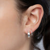 Silver Hoop Earrings with Stars - Lulu + Belle Jewellery