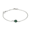 Silver initial Bracelet with Birthstone - Lulu + Belle Jewellery