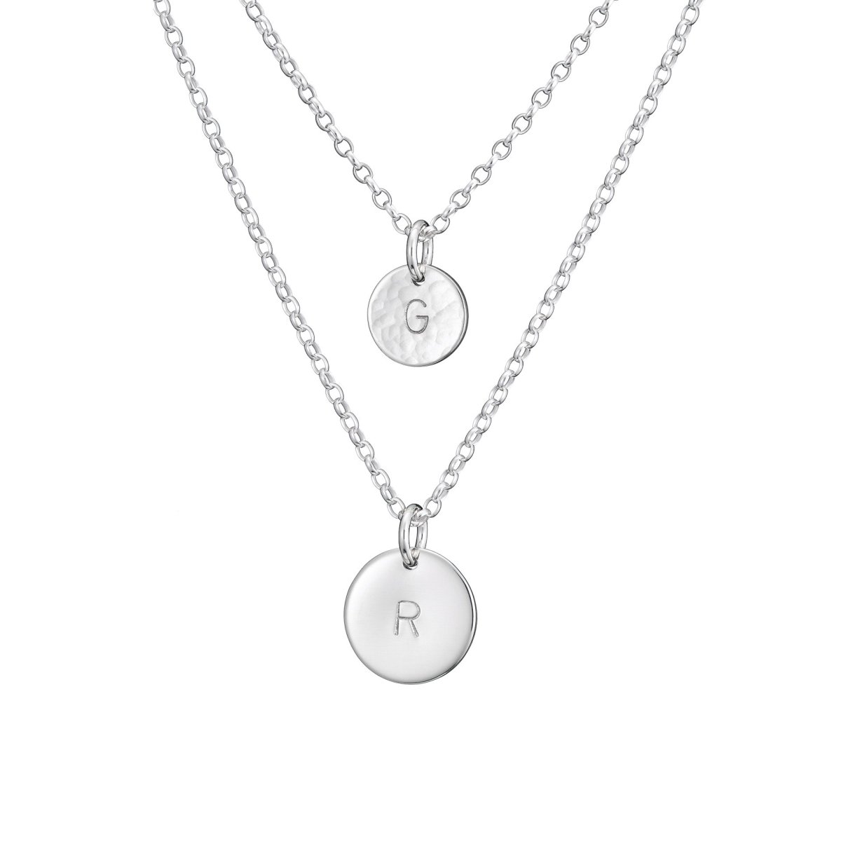 Silver Layered Initial Necklace Set - Lulu + Belle Jewellery