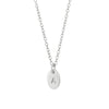Silver oval initial necklace - Lulu + Belle Jewellery