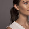 Silver Teardrop Hoops with Pearls - Lulu + Belle Jewellery