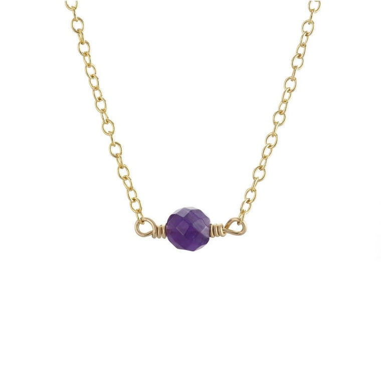 Simple birthstone chain gold - Lulu + Belle Jewellery