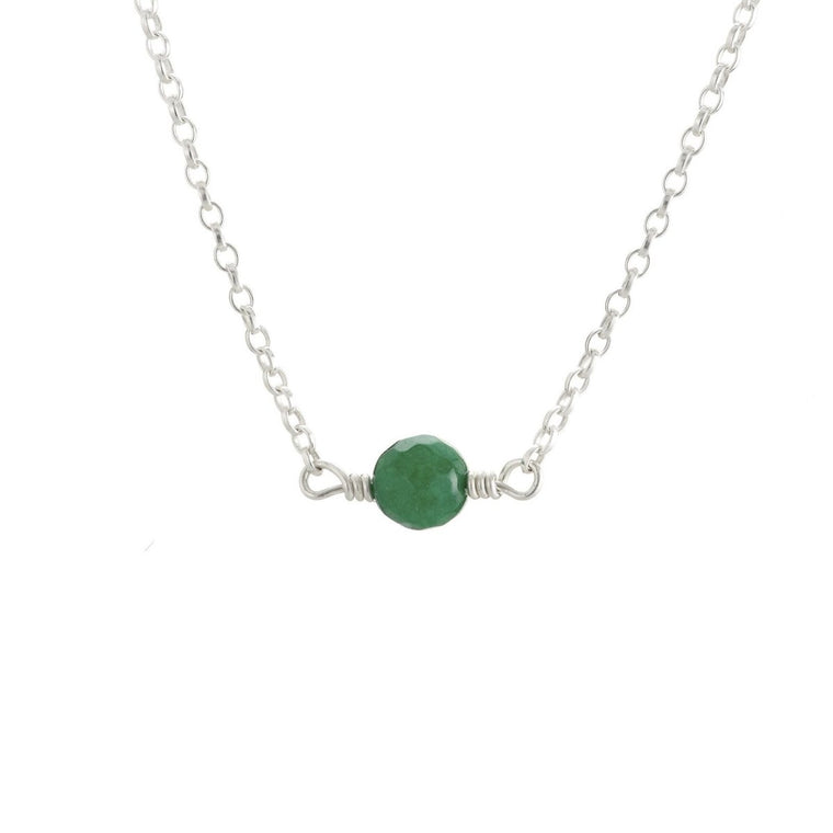 Simple birthstone chain silver - Lulu + Belle Jewellery
