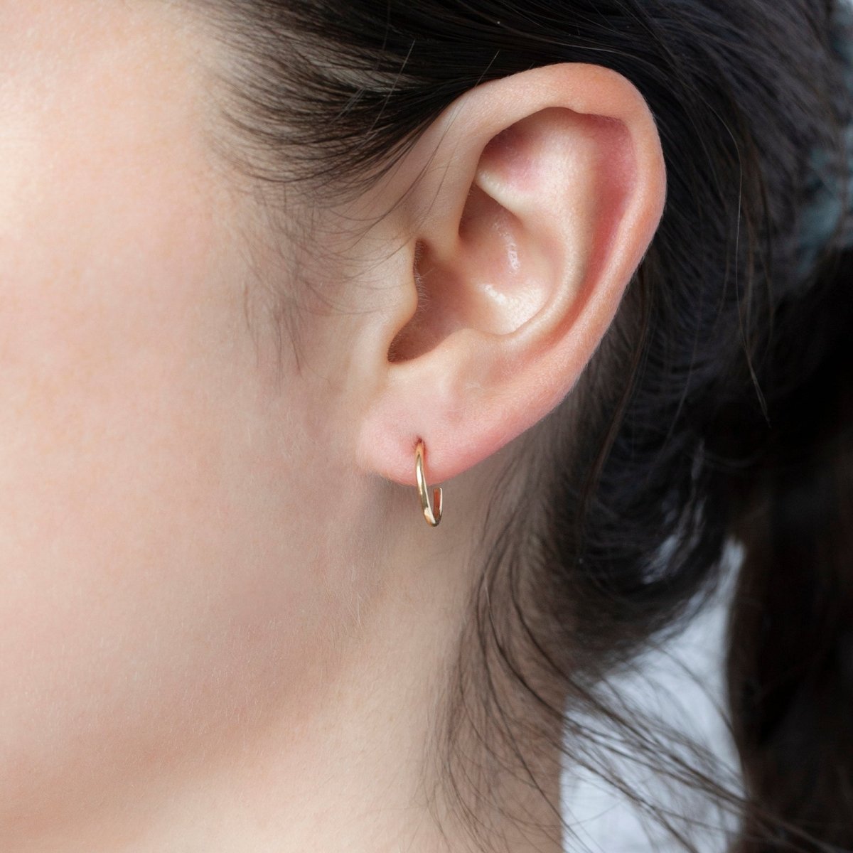 Slim Dainty Gold Hoops - Lulu + Belle Jewellery