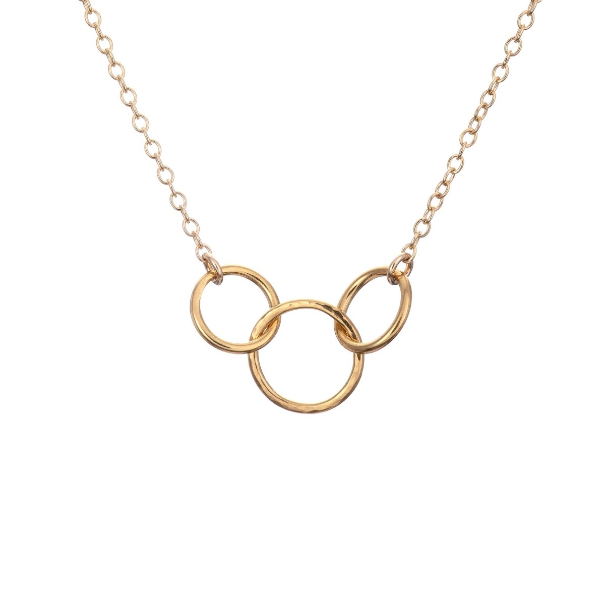 'The three of us' interlocking circles necklace gold - Lulu + Belle Jewellery