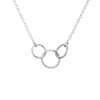 'The three of us' interlocking circles necklace silver - Lulu + Belle Jewellery